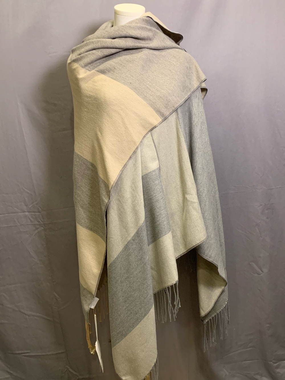 2Chic Colorblock Striped Wrap, One Size